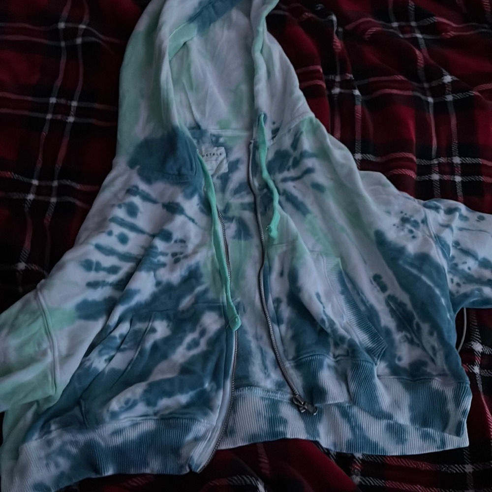 cropped tye dye jacket